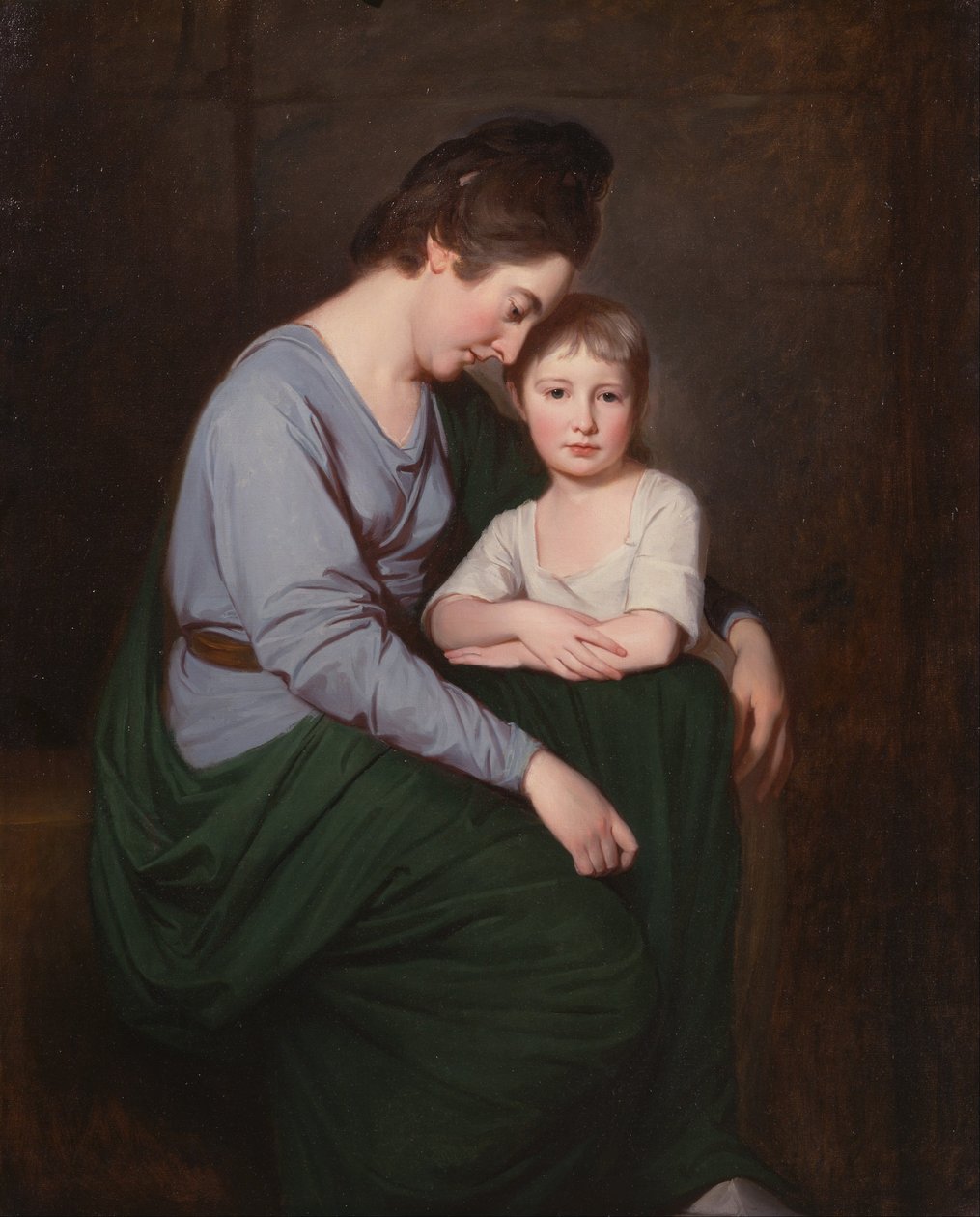 Ann Wilson com sua filha, Sybil de George Romney