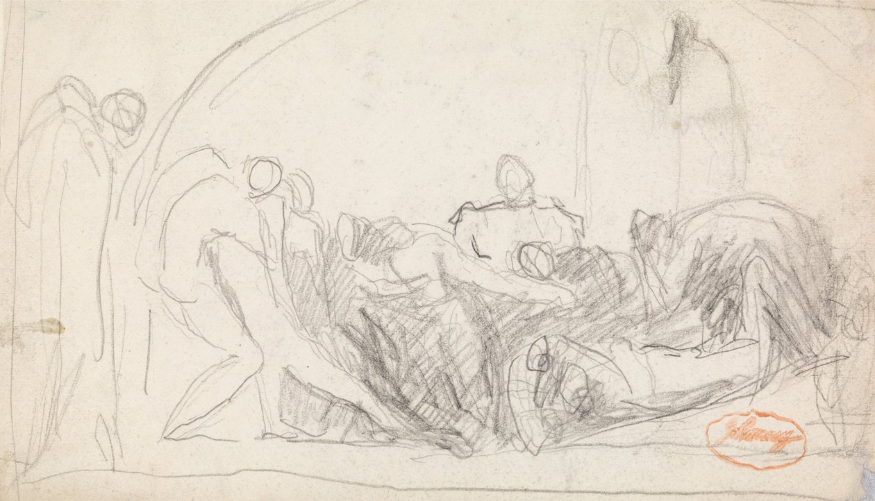 Estudo de composição de figuras 22 de George Romney