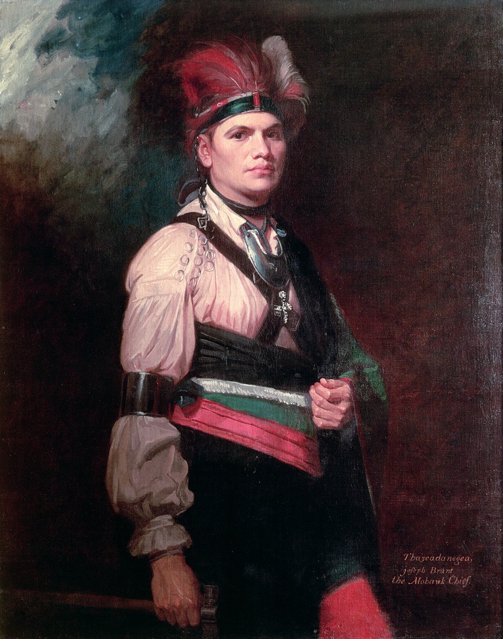 Joseph Brant, chefe dos mohawks, 1742-1807 de George Romney