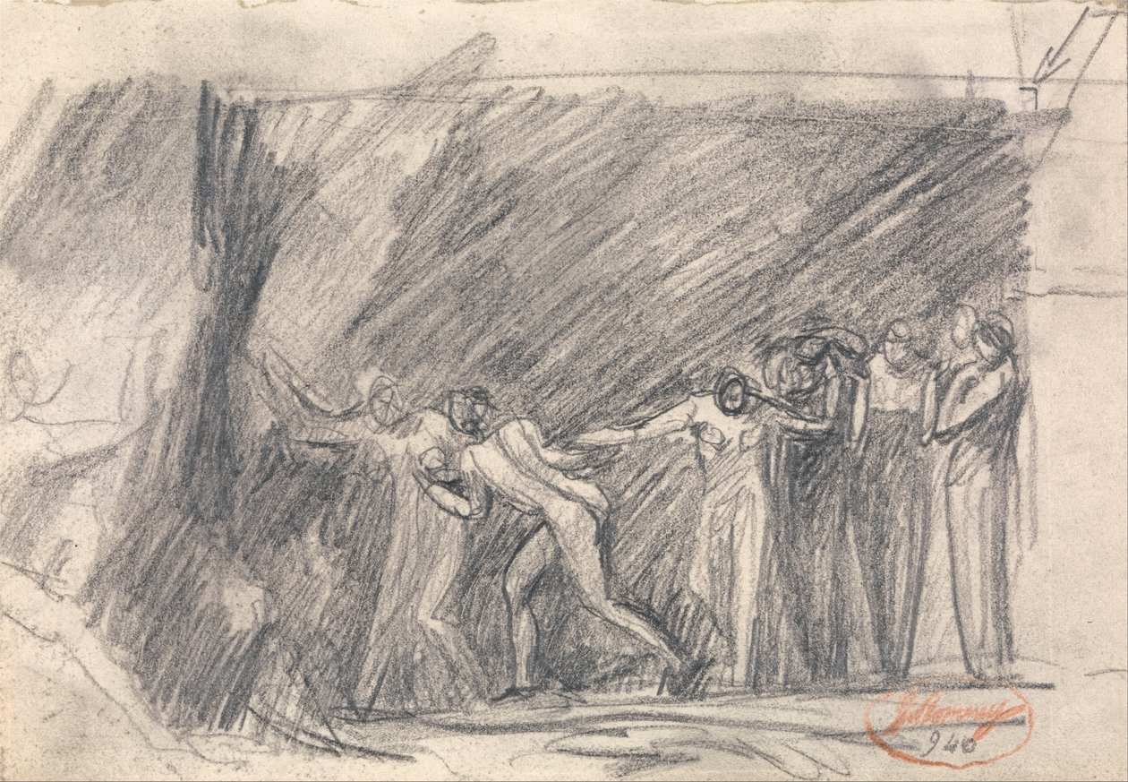 MacBeth na segunda visita da caverna das bruxas, ou Canidia e a juventude, ou a abertura da arca de George Romney