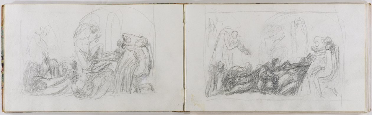 Paradise Lost, c.1793 (grafite sobre papel) de George Romney