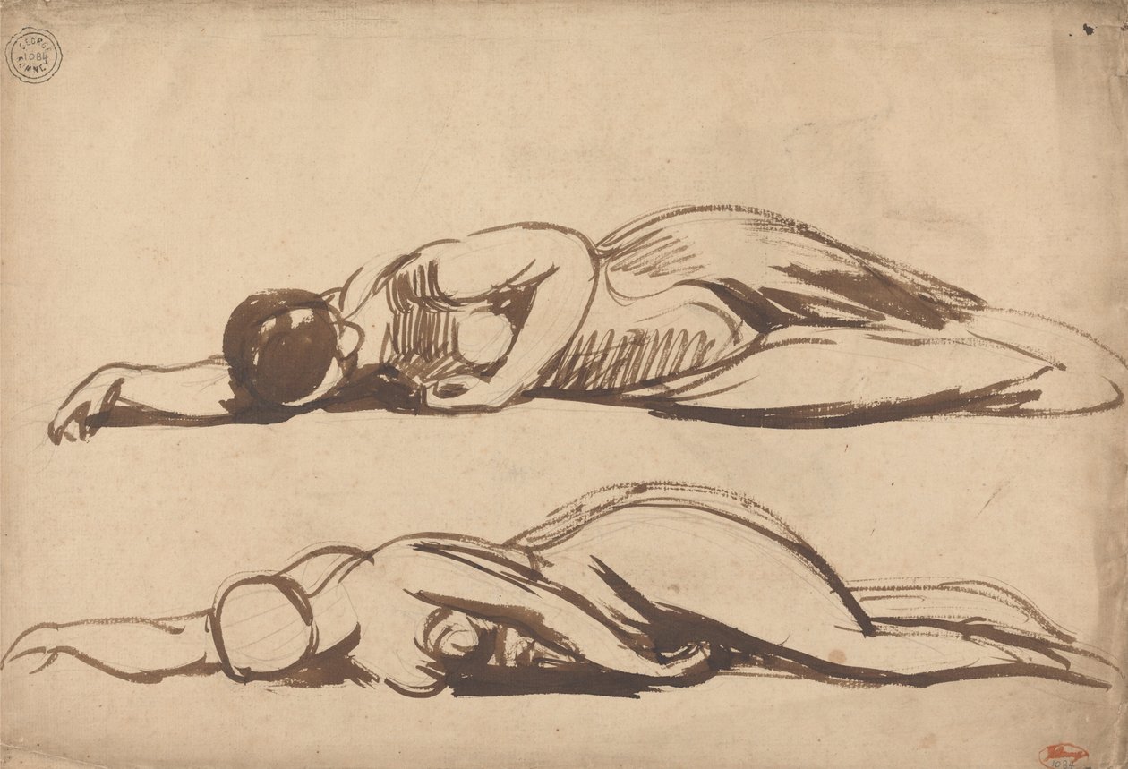 Esboços de uma mulher prostrada de George Romney