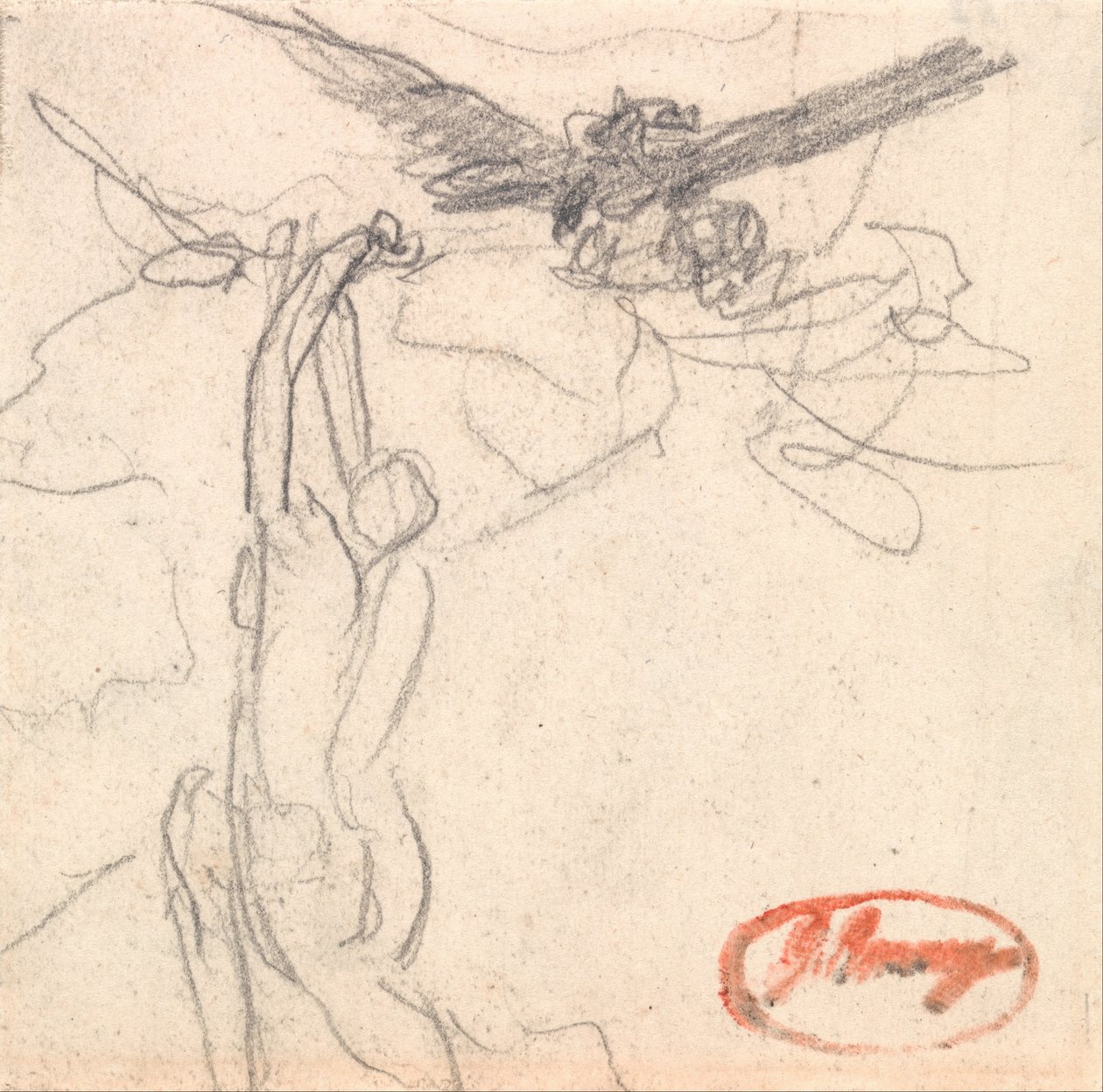 Titanias Atendentes Chasing Morcegos de George Romney