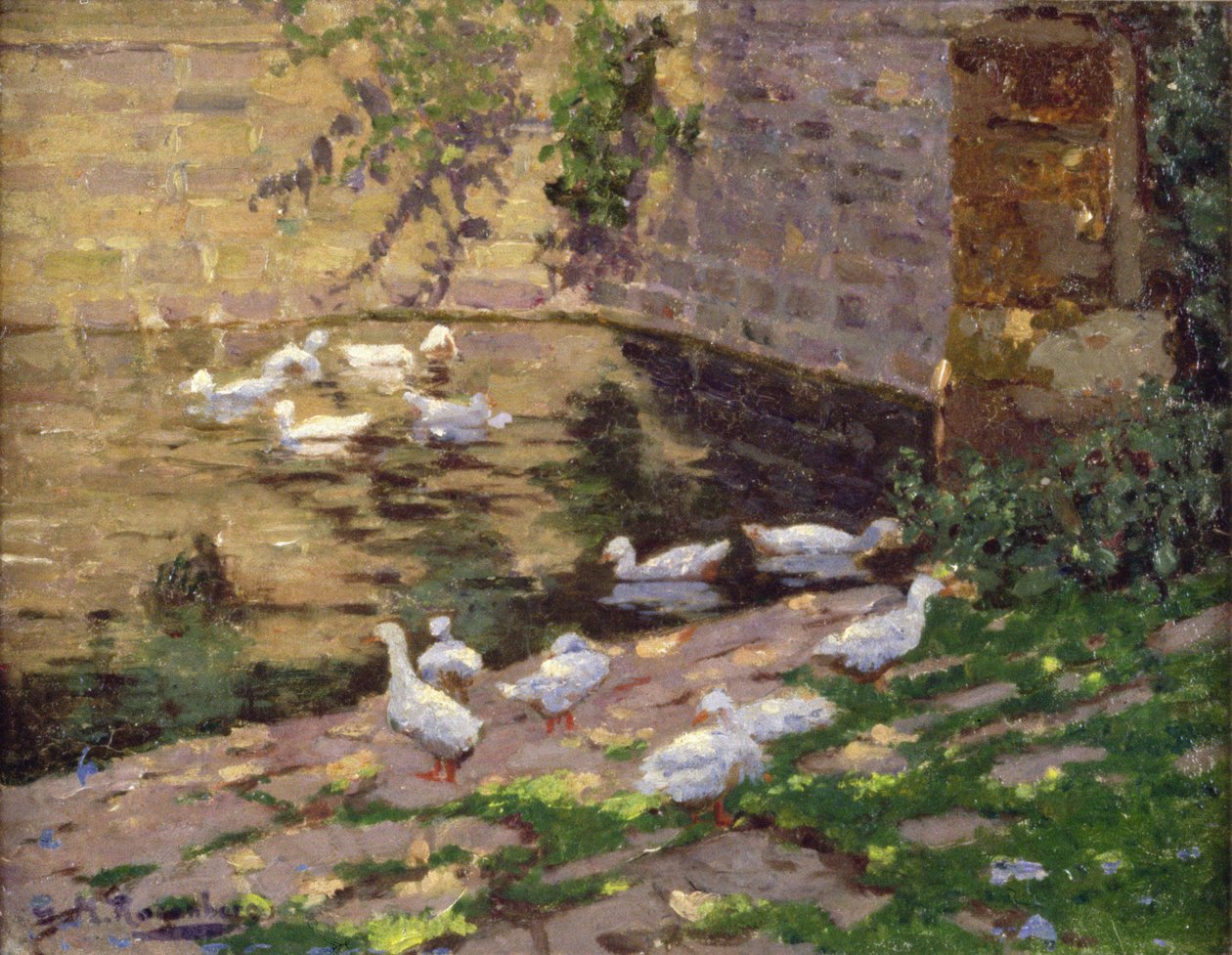 Patos em uma lagoa de George Rosenberg