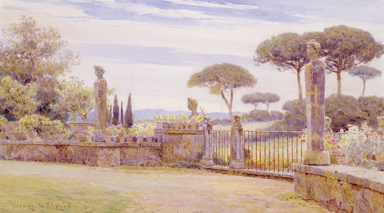 O Belvedere, Villa Piatti, Roma de George Samuel Elgood
