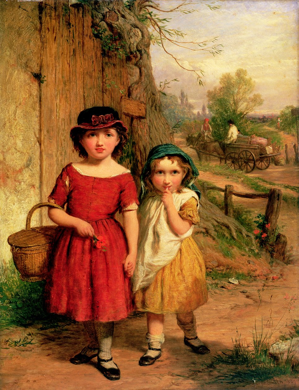 Pequenos Aldeões, 1869 (óleo) de George Smith