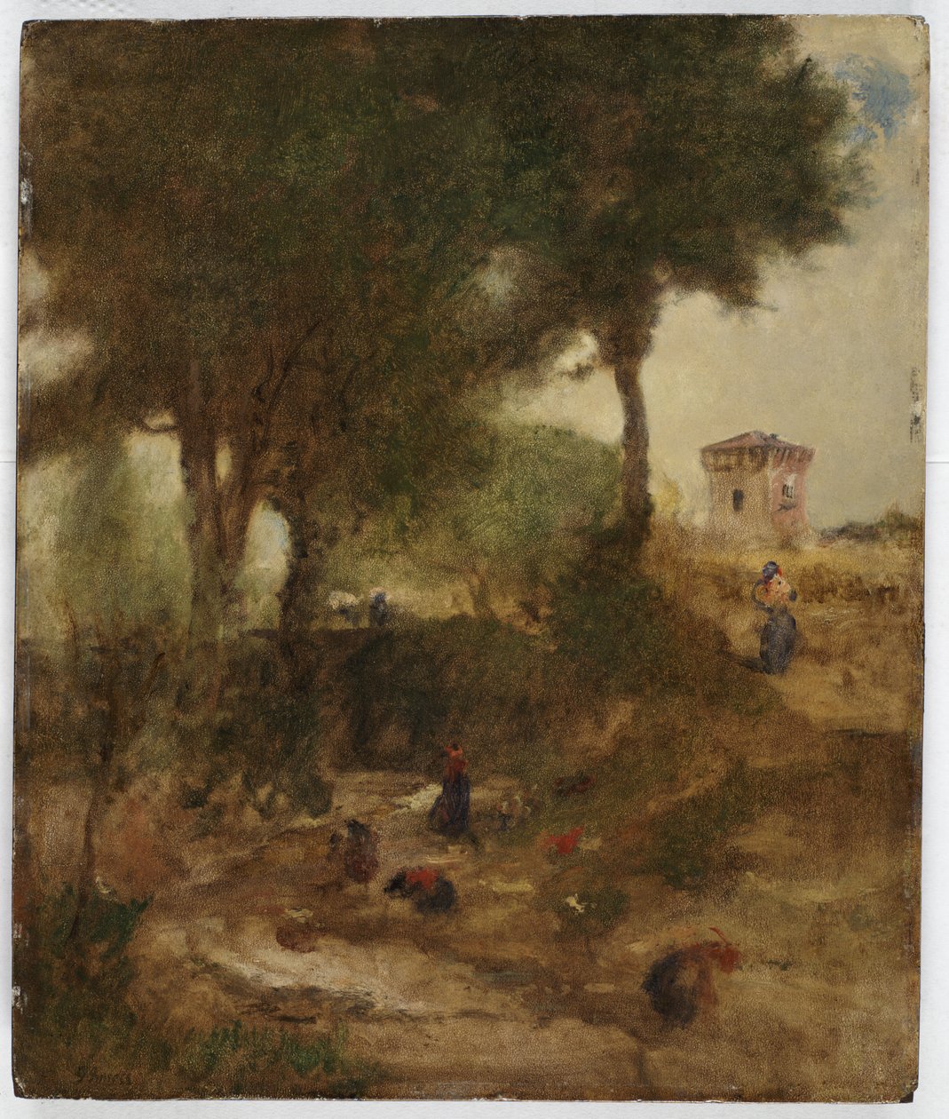 Esboço para o dia da lavagem perto de Perugia, 1873 de George Inness
