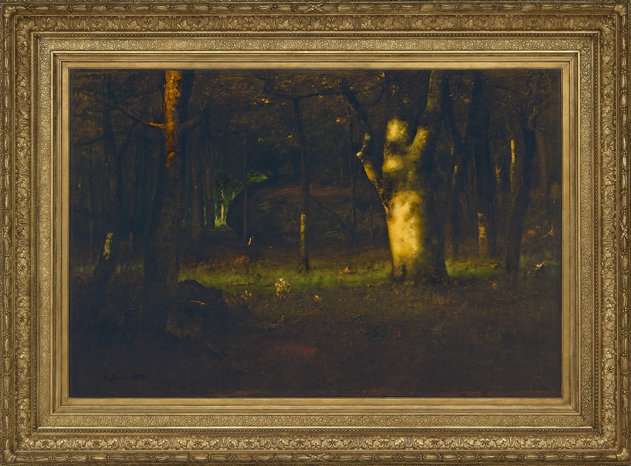 Pôr do sol no bosque, 1891 de George Inness