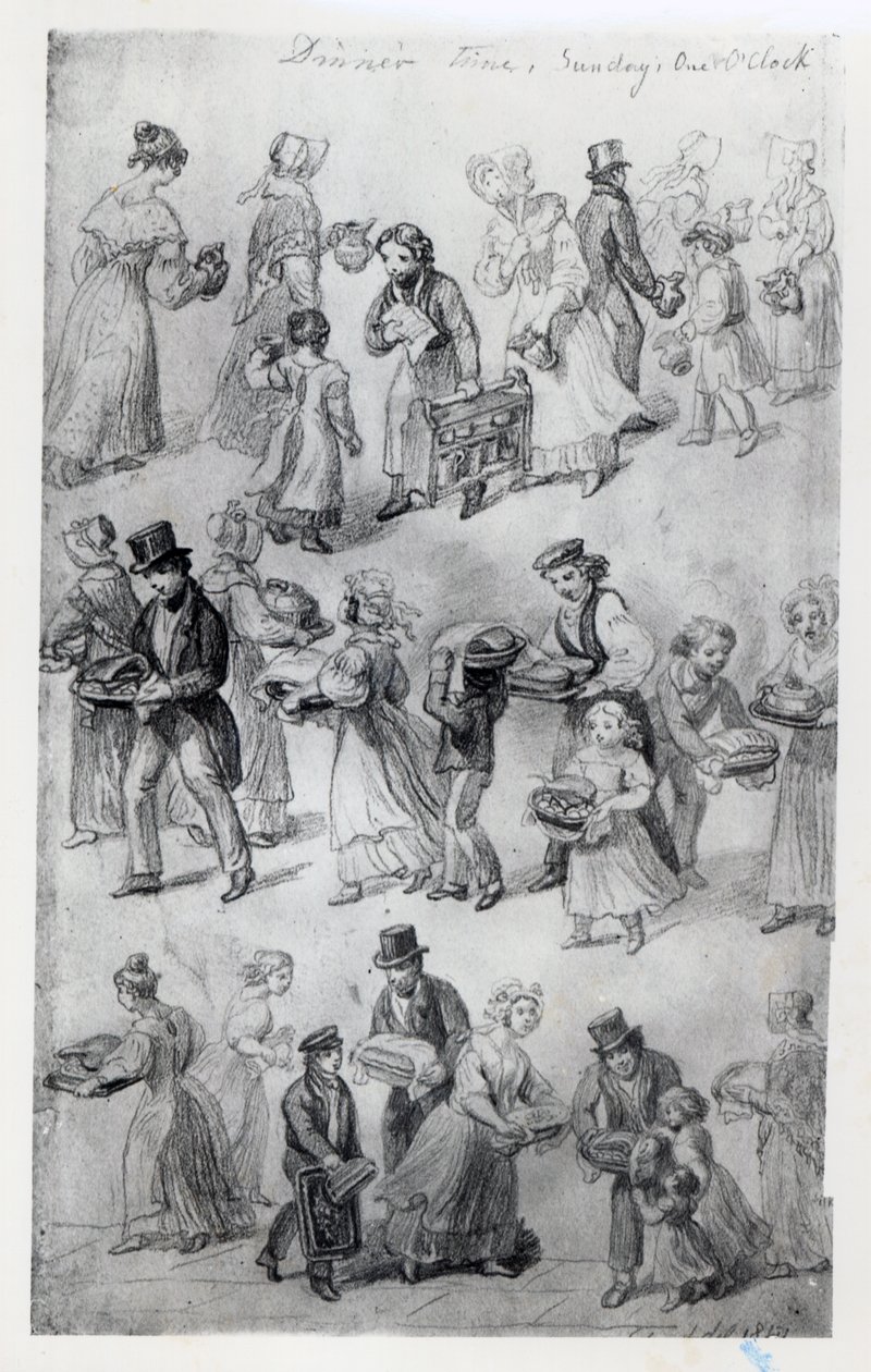 Entregando o jantar, 1841 de George Snr Scharf