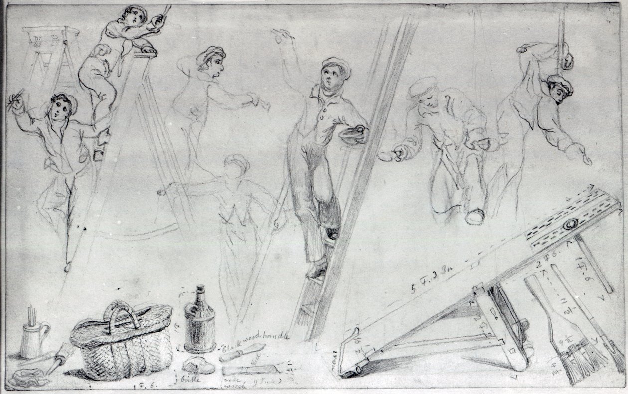 Ilustração de pintura e decoração de George Snr Scharf