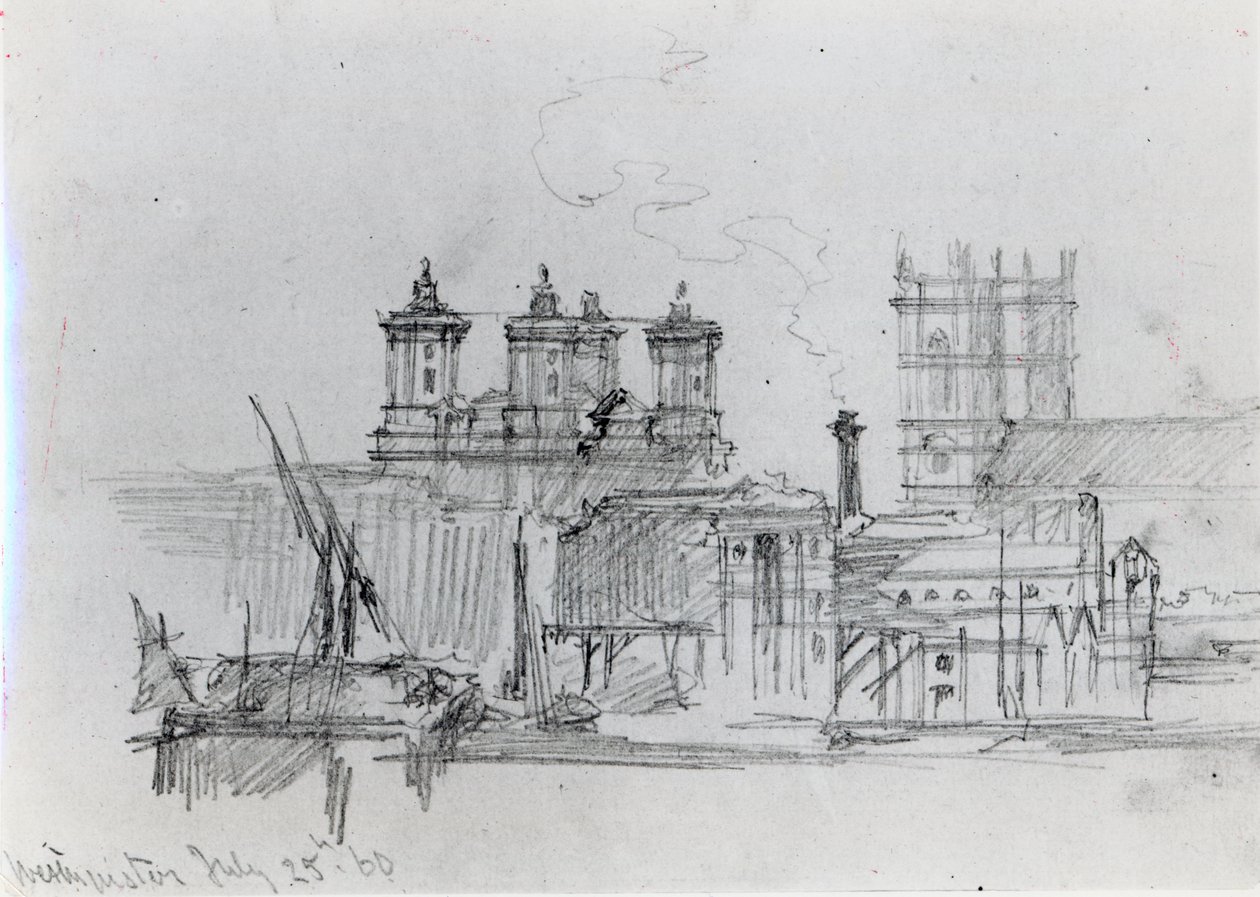 Esboço de Westminster, 1860 de George Snr Scharf