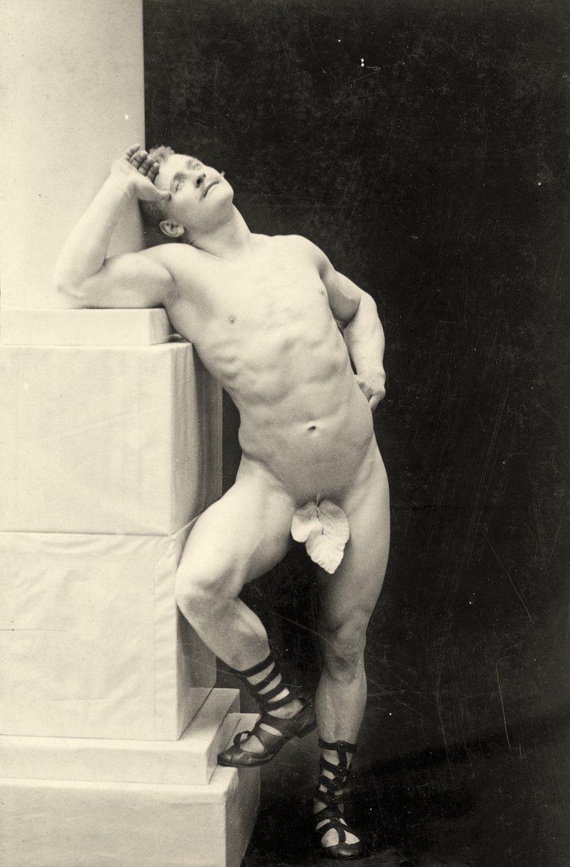 Eugen Sandow, na clássica pose greco-romana antiga, c.1894 de George Steckel
