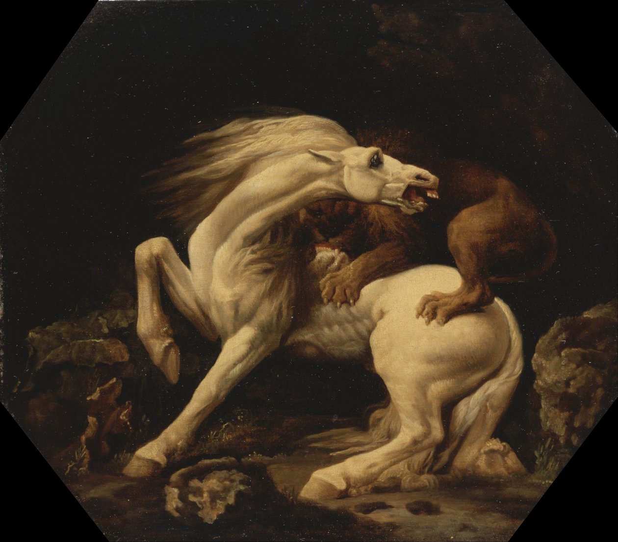 Cavalo atacado por um leão (episódio C) de George Stubbs