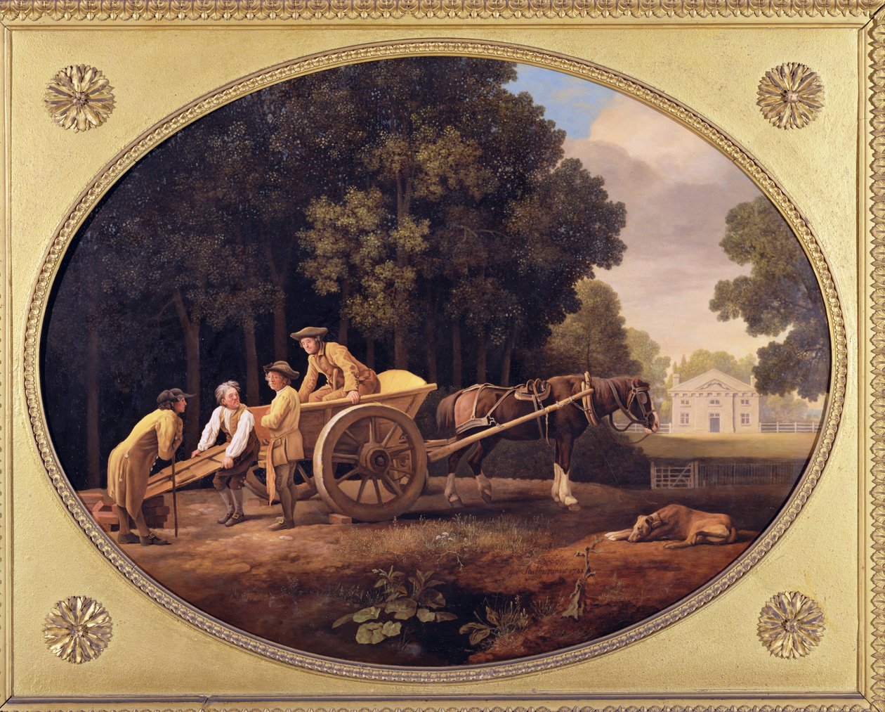 Trabalhadores, 1781 (esmalte em louça de barro de Wedgwood) de George Stubbs