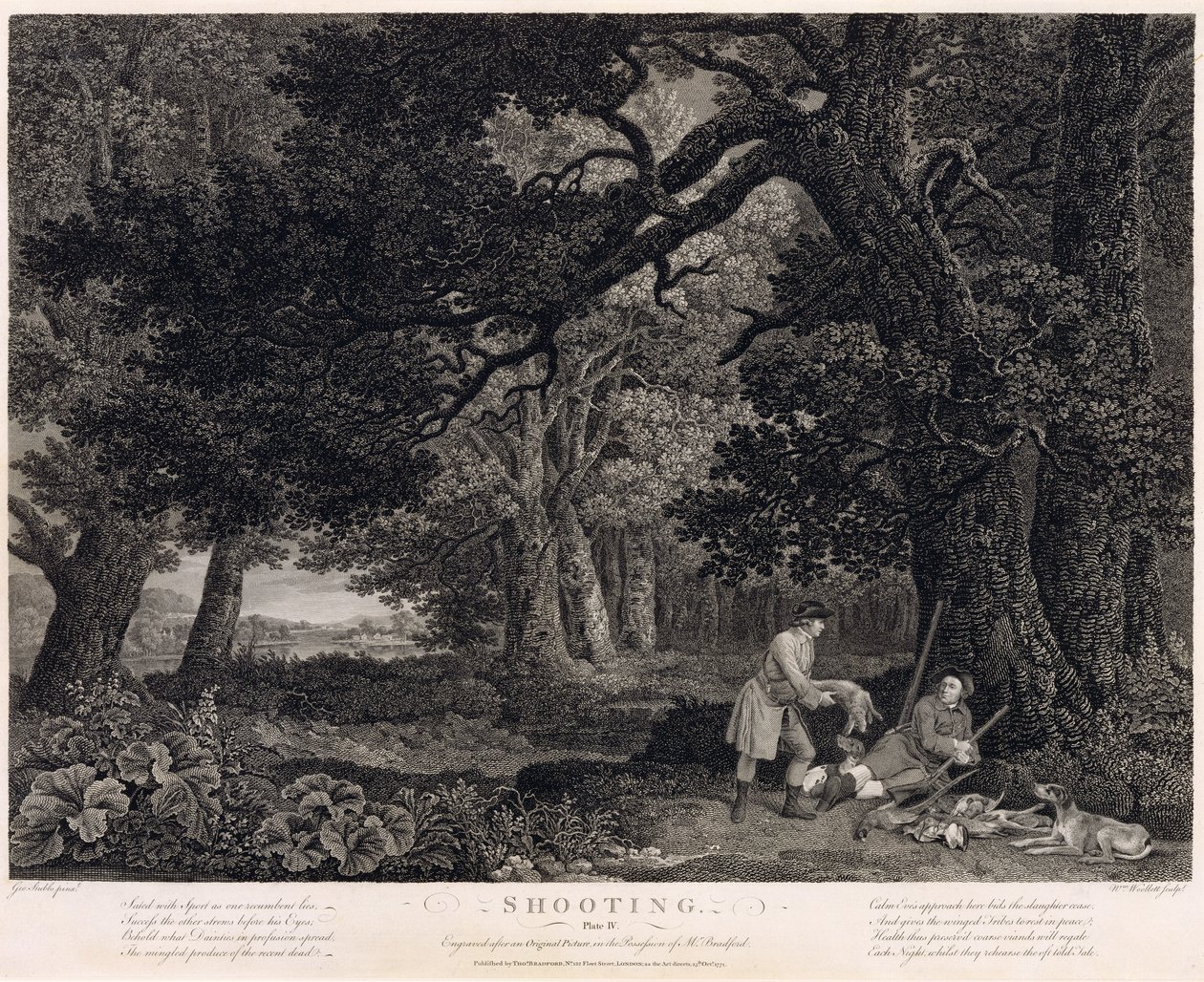 Tiro, prato 4, gravado por William Woollett (1735-85) 1771 (gravura com gravura) de George Stubbs