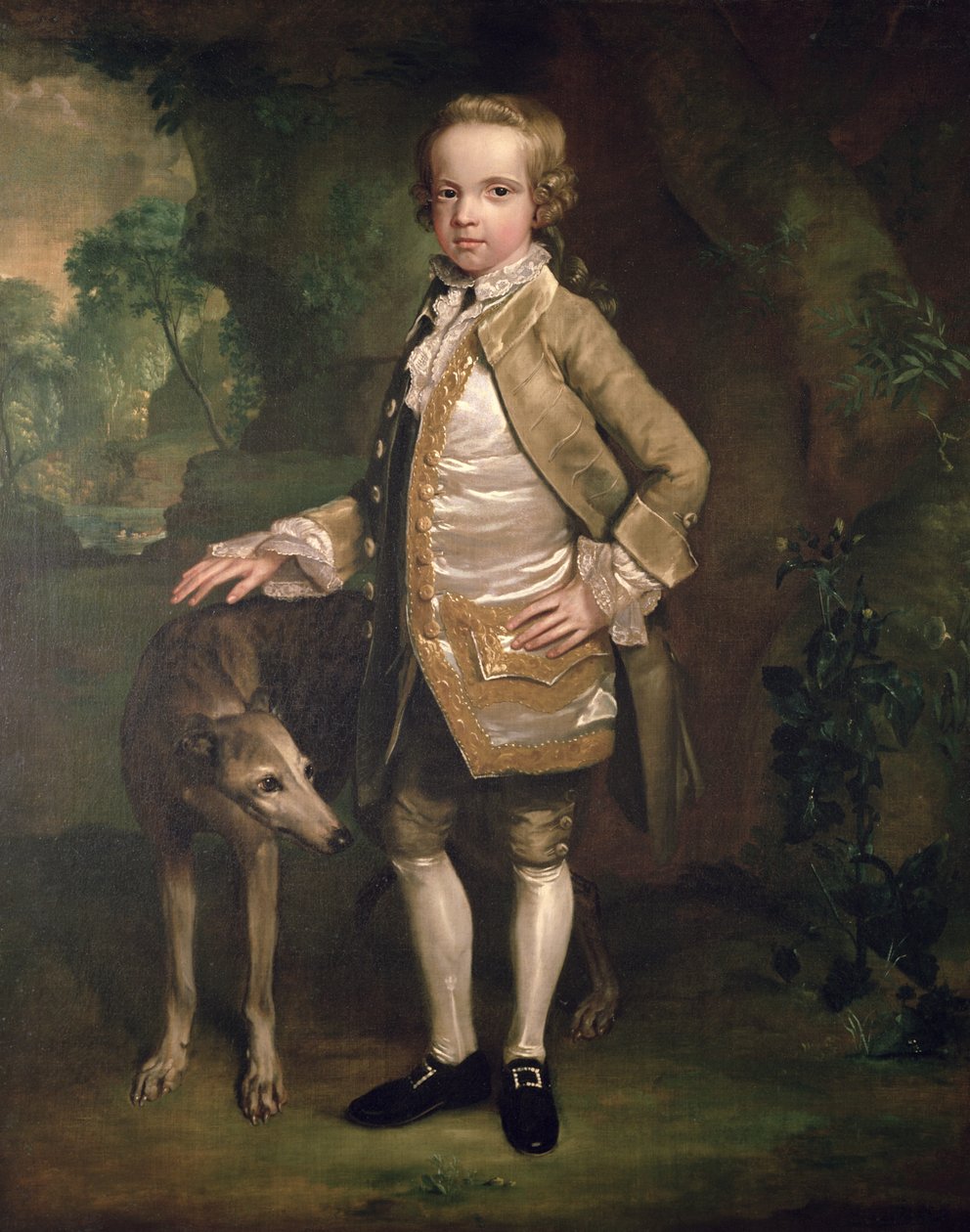 Sir John Nelthorpe, 6º Baronete como um menino de George Stubbs