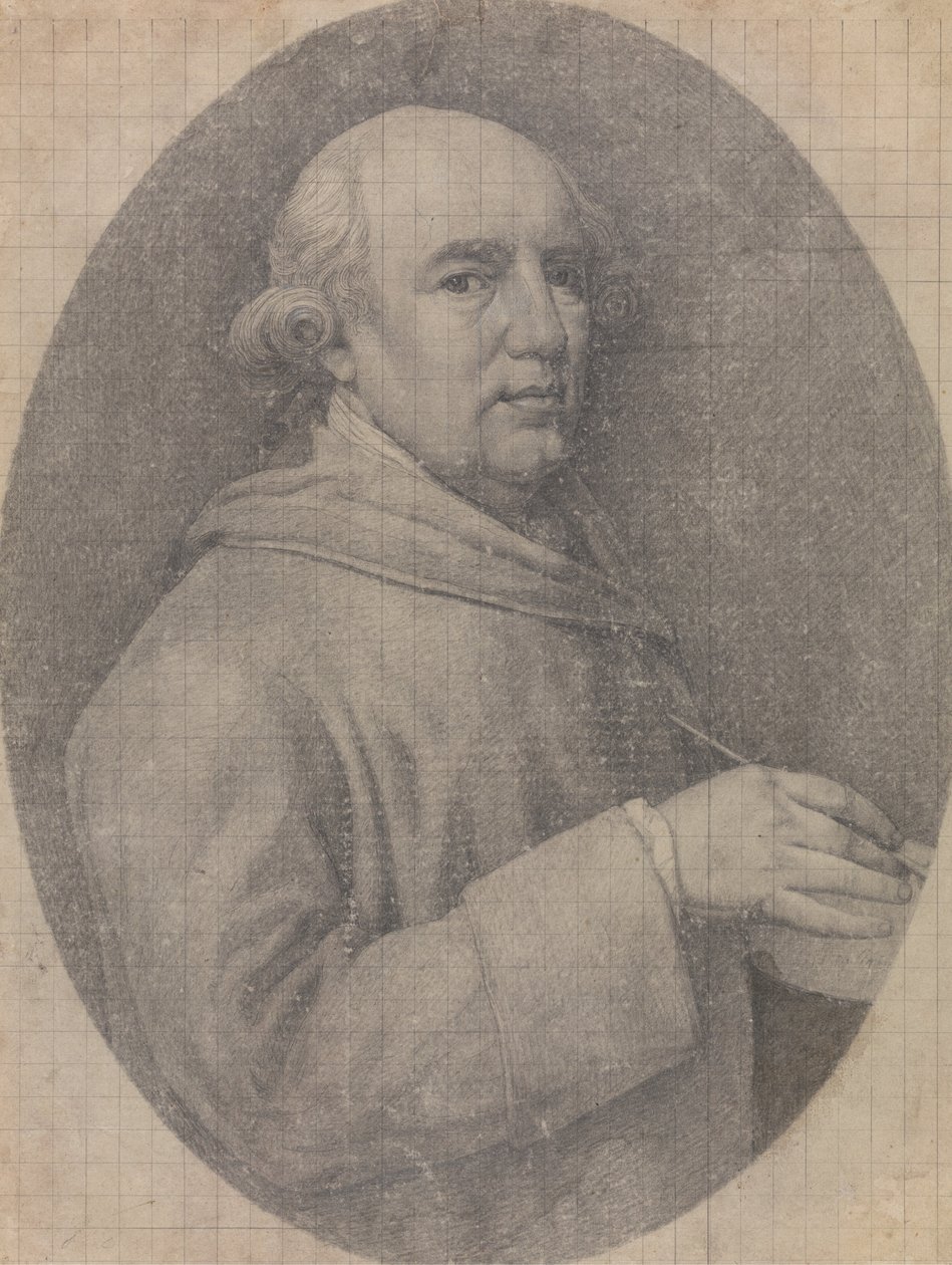 Estudo para o auto-retrato no esmalte de George Stubbs