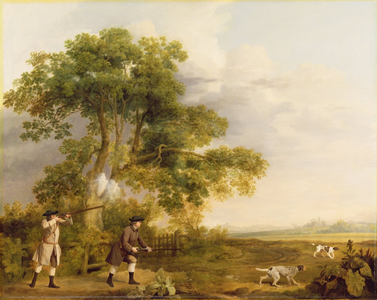 Dois cavalheiros atirando de George Stubbs