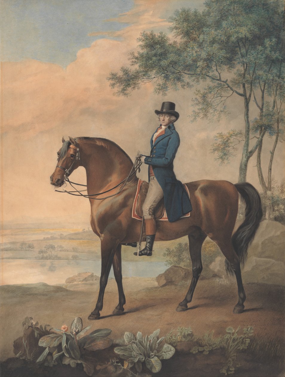 Warren Hastings no seu cavalo árabe de George Stubbs