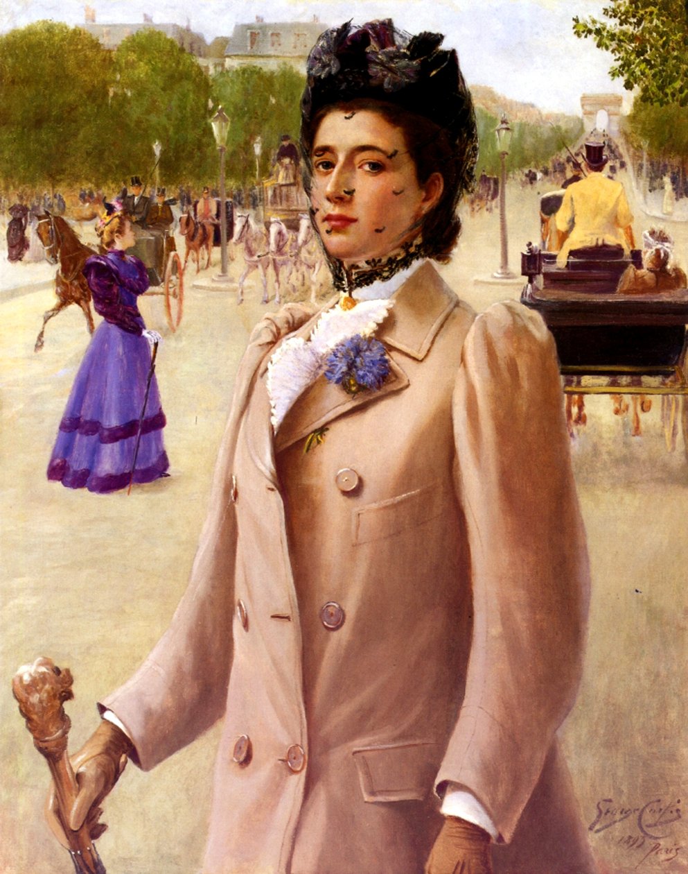 Uma mulher em Paris, 1893 de George Vaughan Curtis