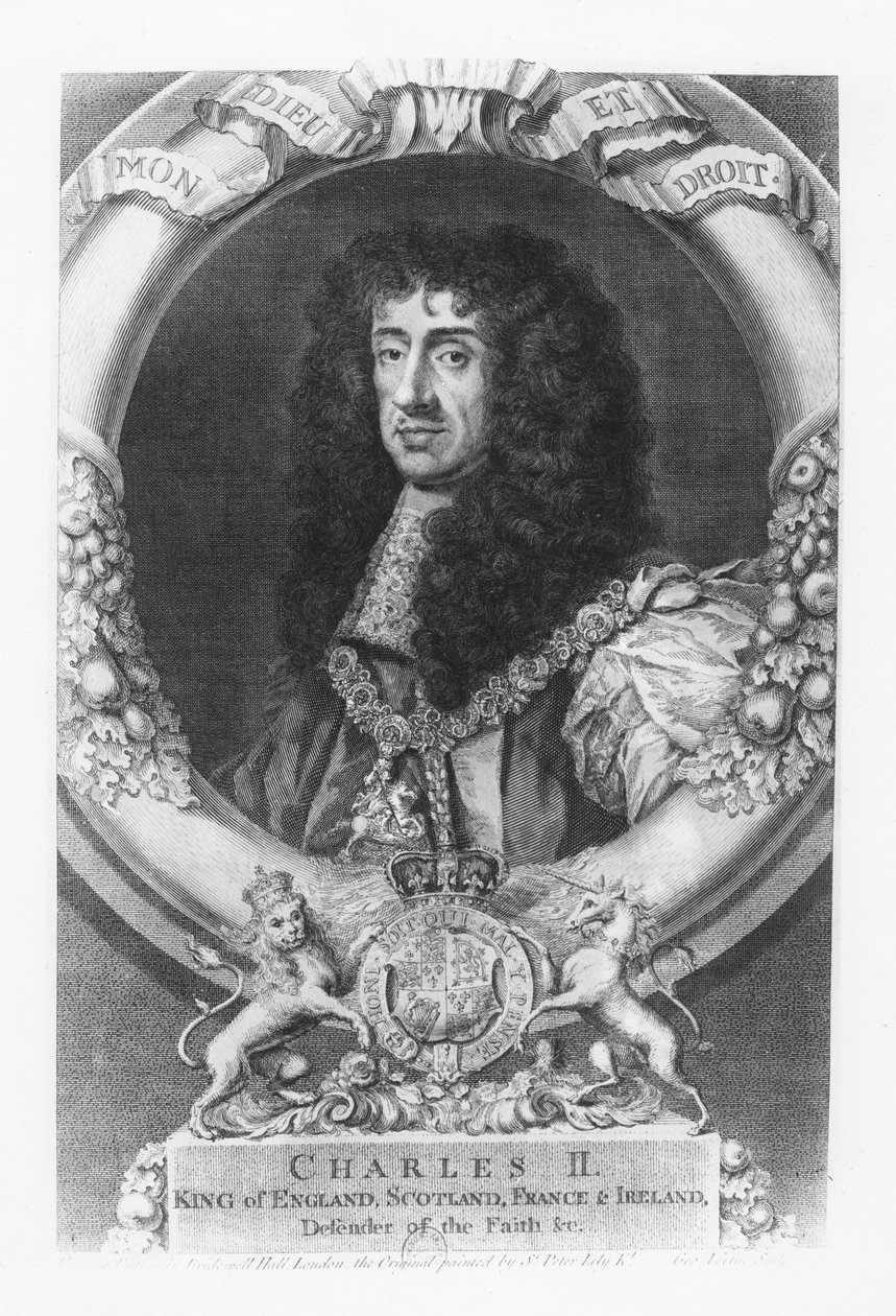 Carlos II, rei da Inglaterra de George Vertue