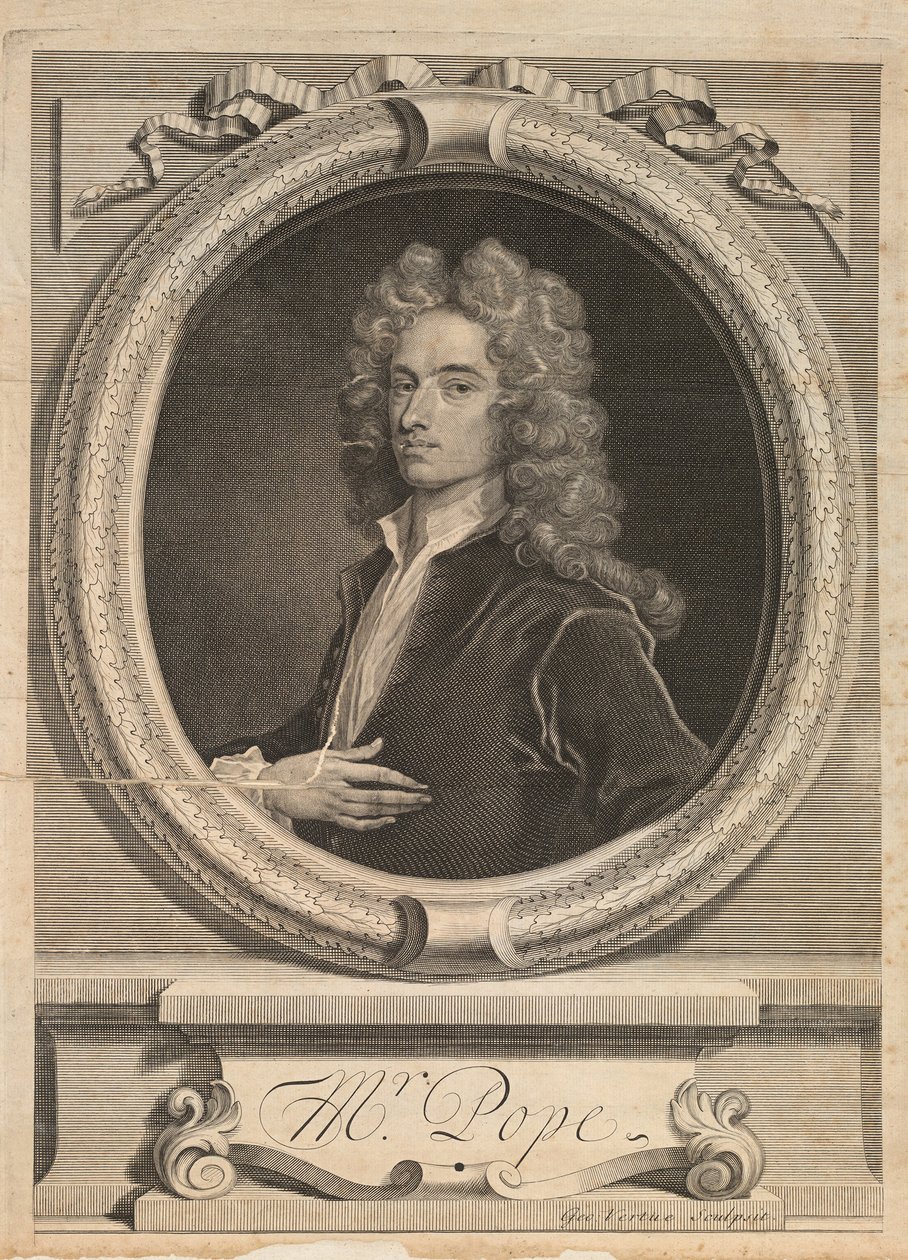 Frontispício de &39;Works&39; de Alexander Pope, Londres 1717 de George Vertue