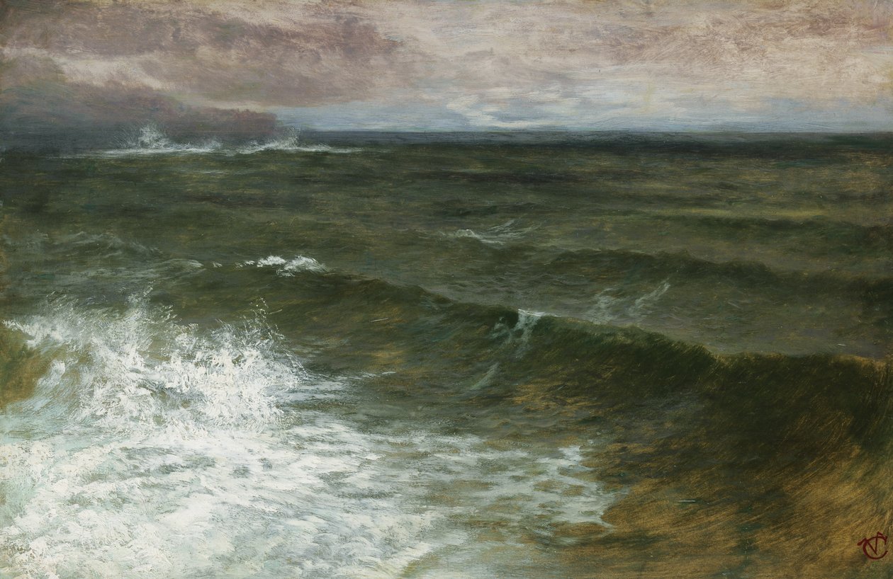 Lannacombe Bay, ponto inicial à distância de George Vicat Cole