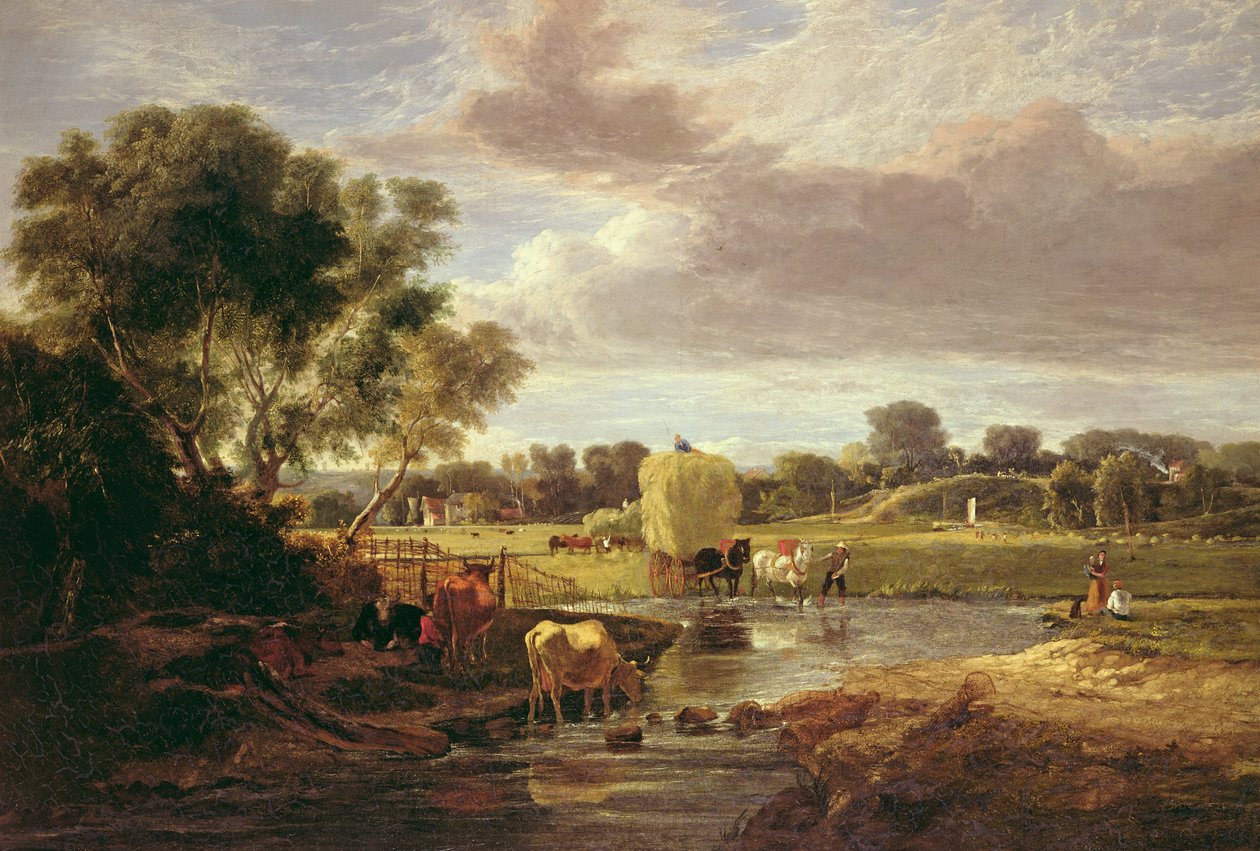 Trowse Meadows, perto de Norwich, 1828 de George Vincent