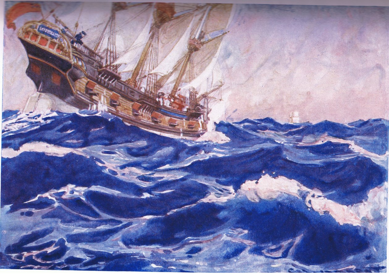 Um navio em pé em nossa direção de George Washington Lambert