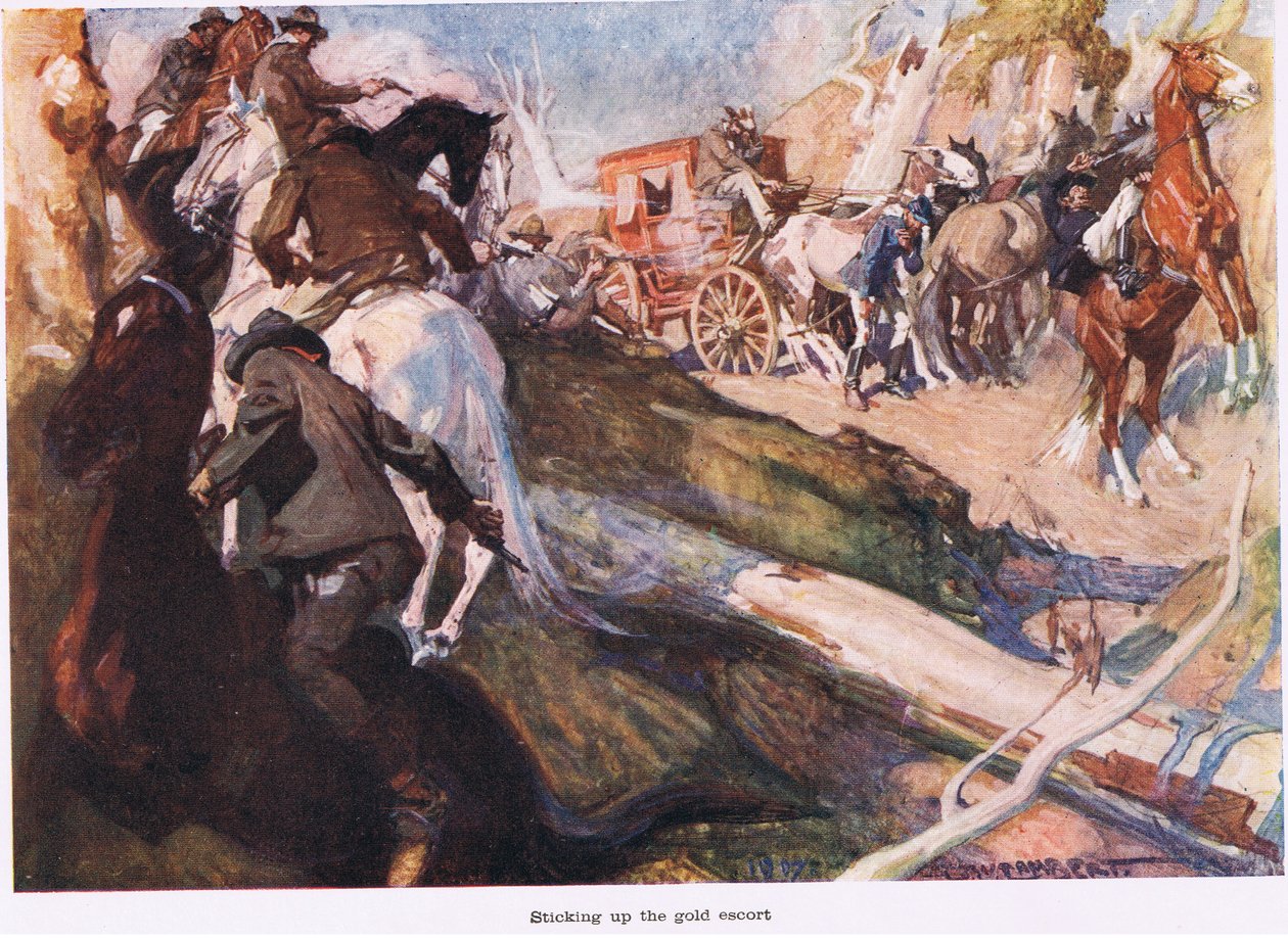 Levantando a escolta de ouro de George Washington Lambert