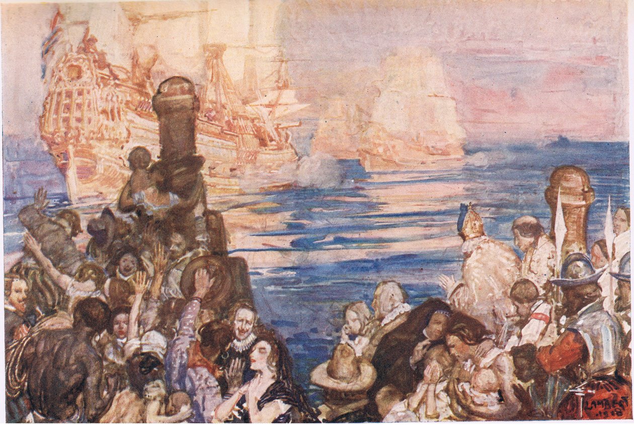 Três embarcações pesavam âncora de George Washington Lambert