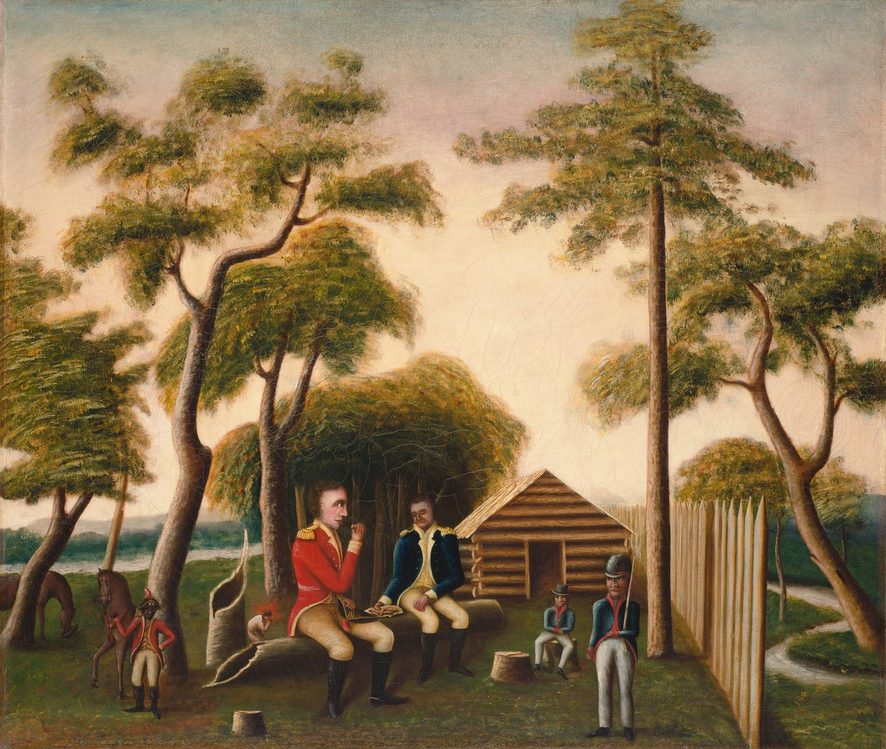 Marion deleitando o oficial britânico em batatas doces, 1848 de George Washington Mark