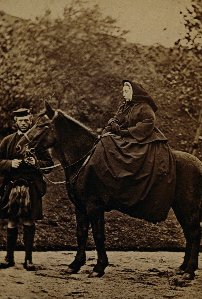 Rainha Vitória em Fyvie com John Brown em Balmoral de George Washington Wilson