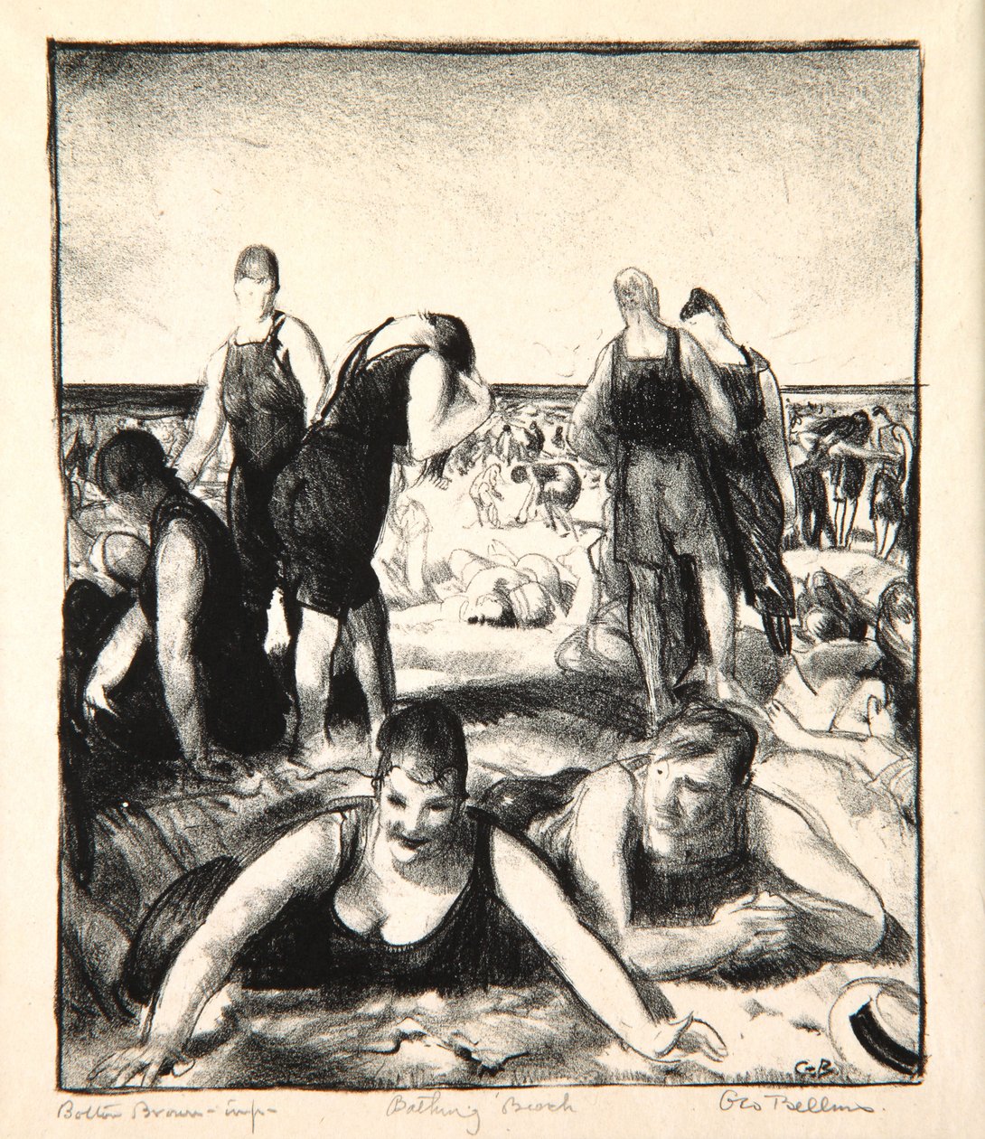 Praia de banho, 1921 de George Wesley Bellows