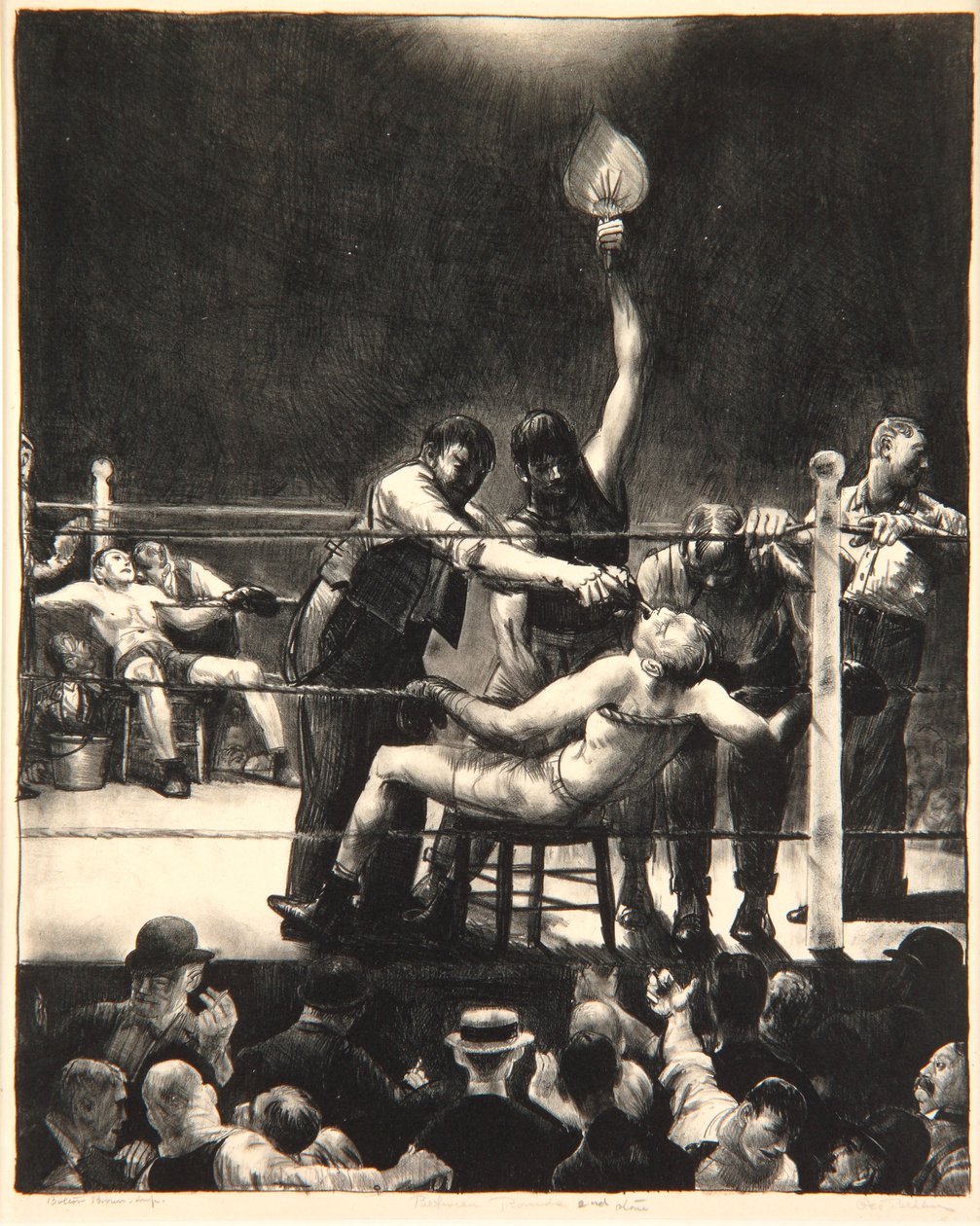 Entre rodadas, pequena, segunda pedra, 1923 de George Wesley Bellows
