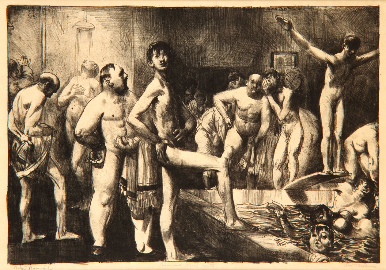 Banho de homens de negócios, 1923 de George Wesley Bellows