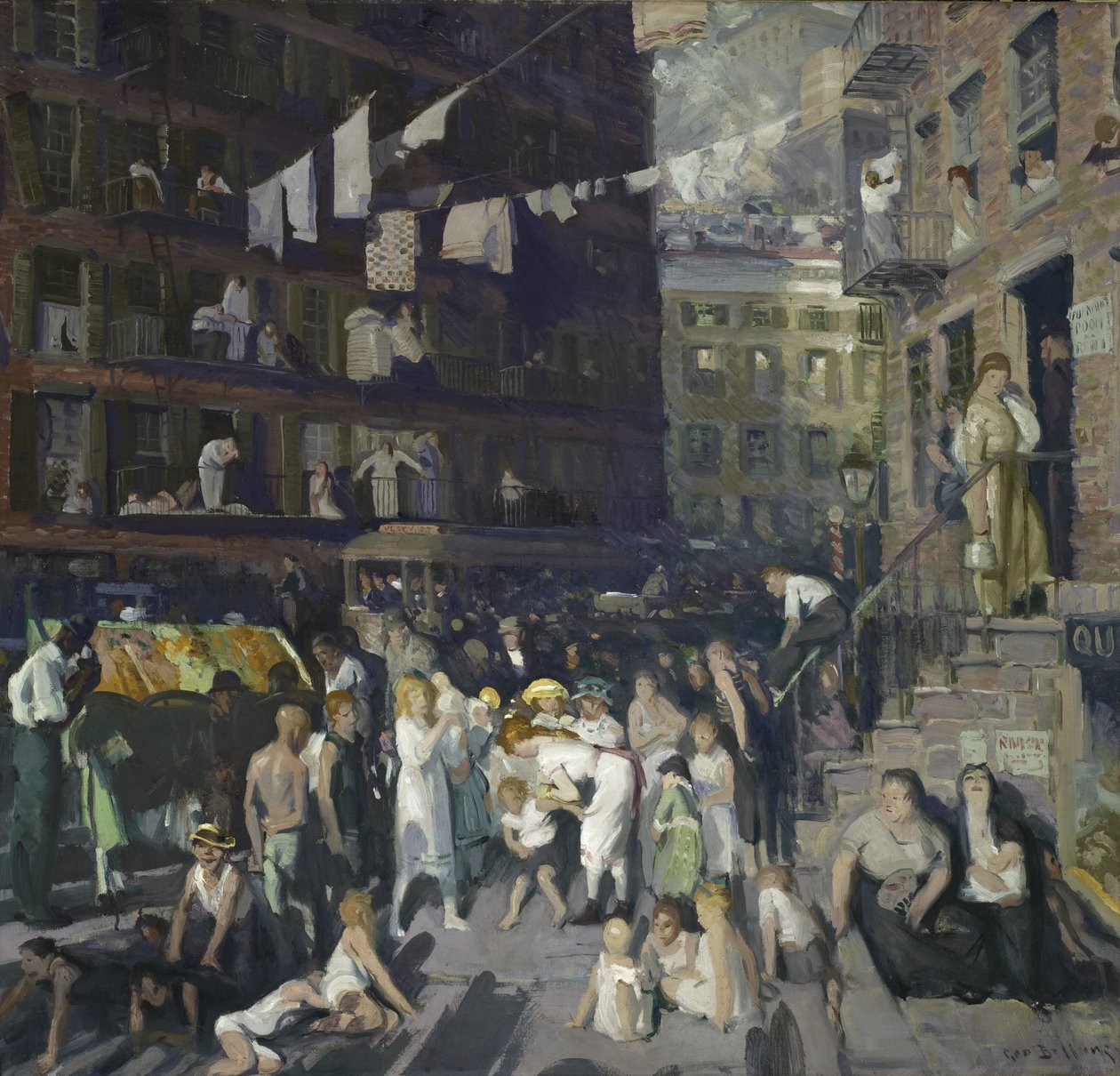 Moradores do penhasco, 1913 de George Wesley Bellows