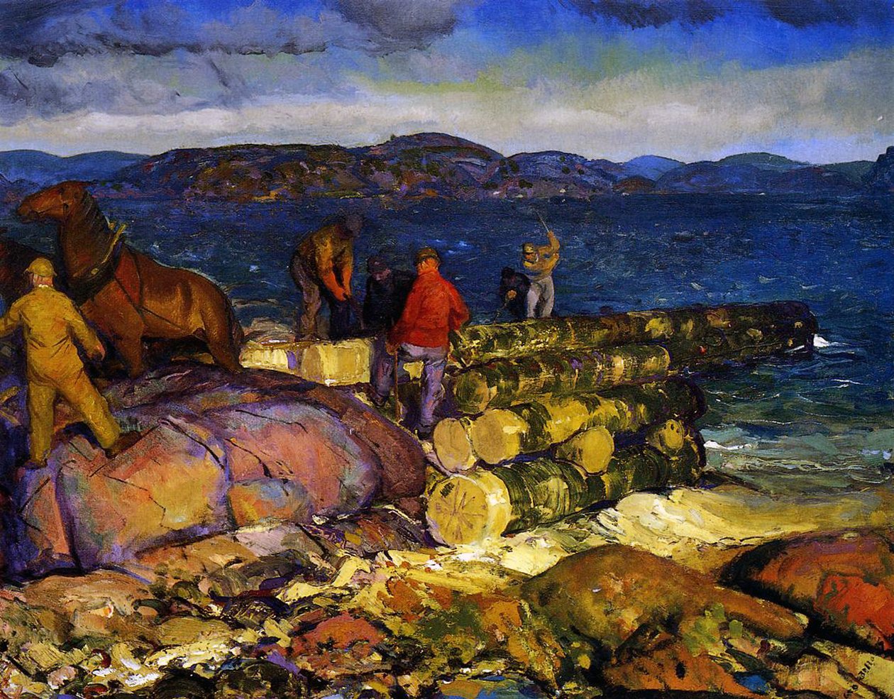 Construtores de docas, 1925 de George Wesley Bellows