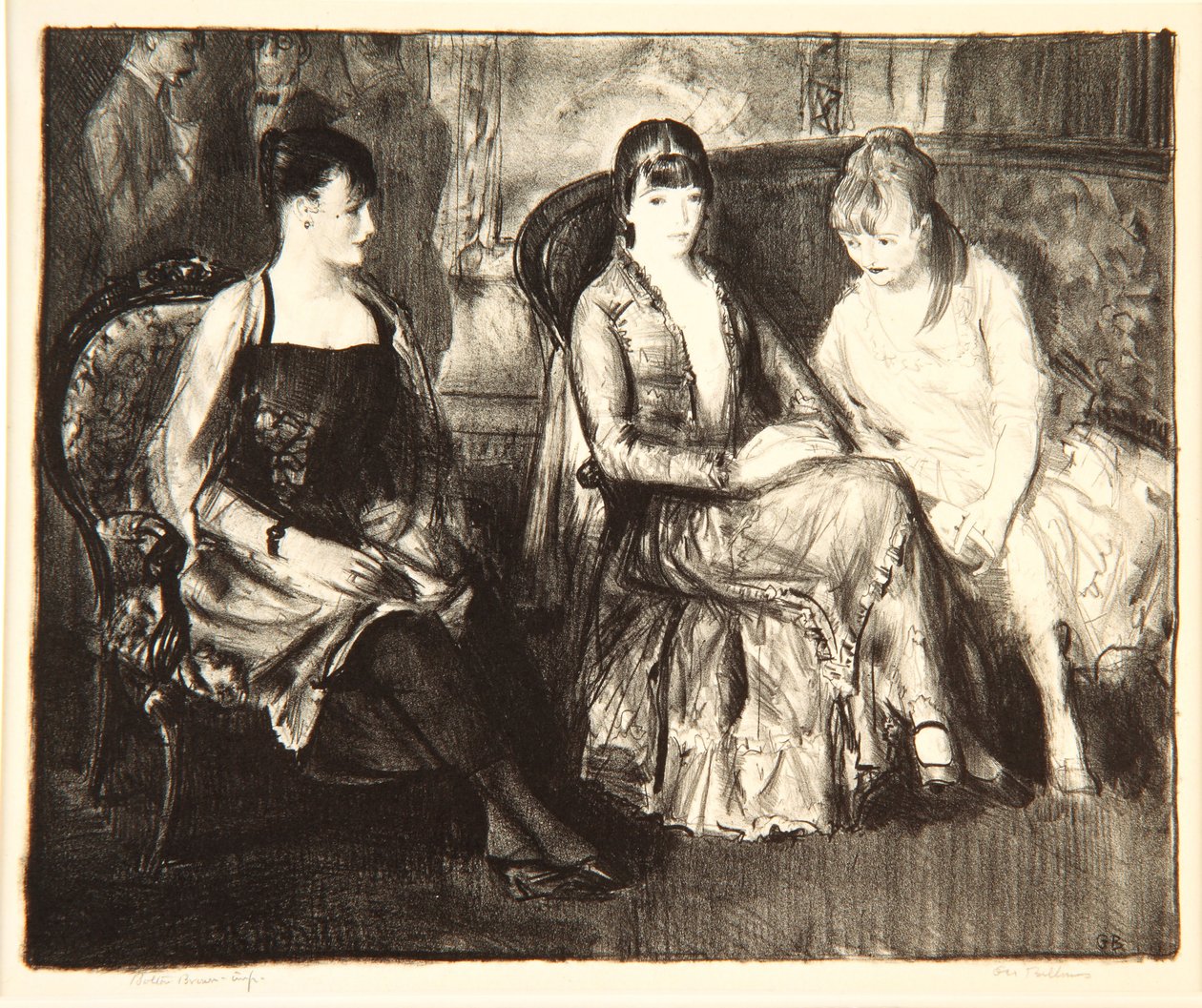 Elsie, Emma e Marjorie, 1921 de George Wesley Bellows