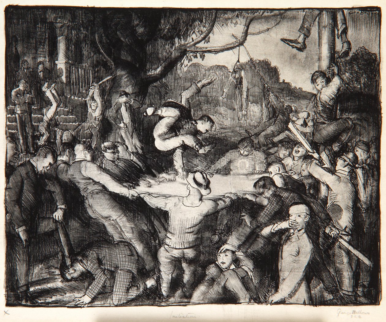 Iniciação na Fraternidade, 1917 de George Wesley Bellows