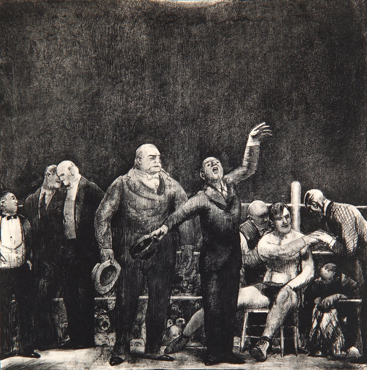 Apresentando John L. Sullivan, 1916 de George Wesley Bellows