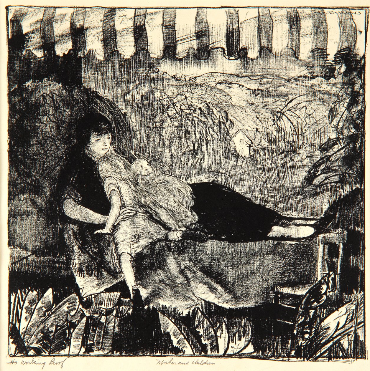 Mãe e Filhos, 1916 de George Wesley Bellows