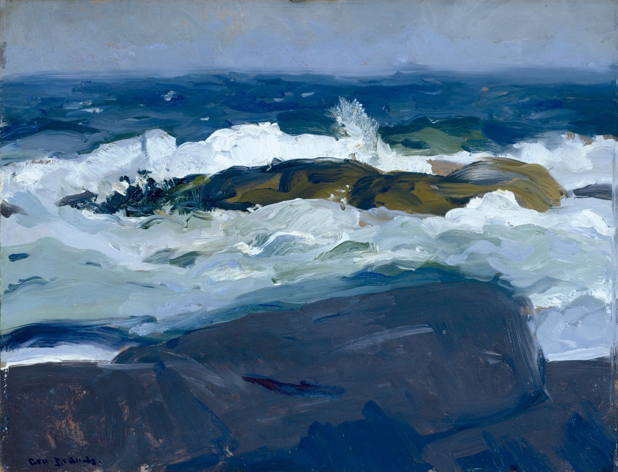 Rock Reef, Maine, 1913 de George Wesley Bellows