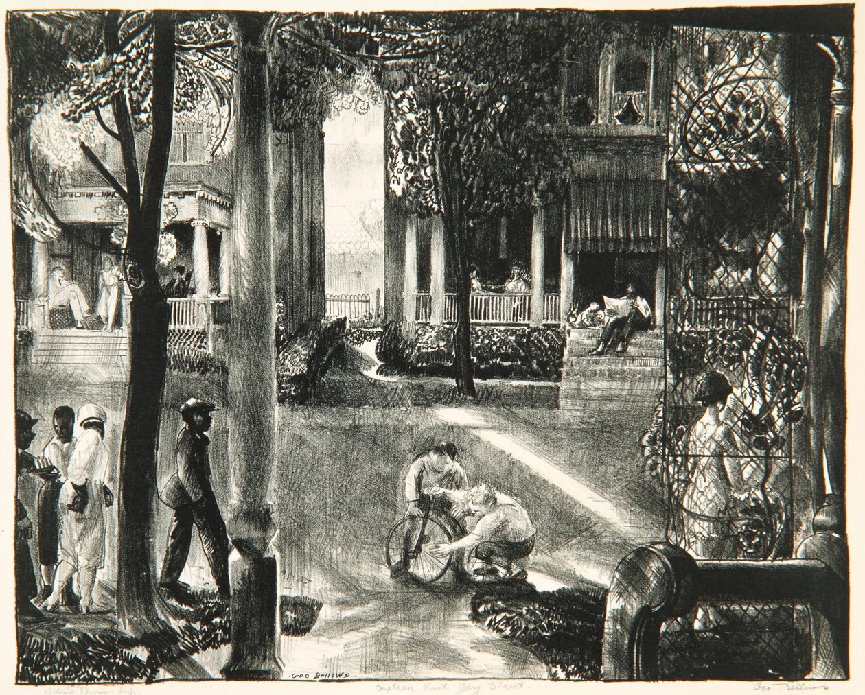 Dezesseis East Gay Street, 1923-24 de George Wesley Bellows