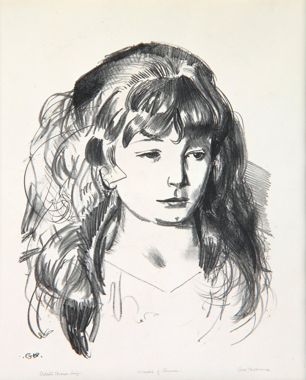 Esboço de Anne, 1923-24 de George Wesley Bellows