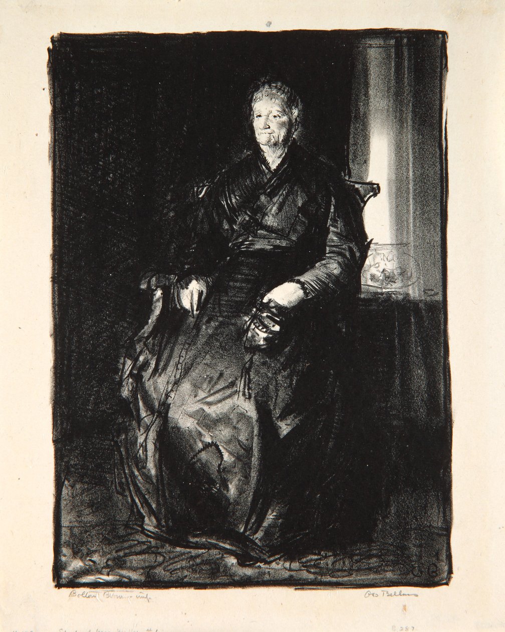 Estudo de minha mãe, 1921 de George Wesley Bellows