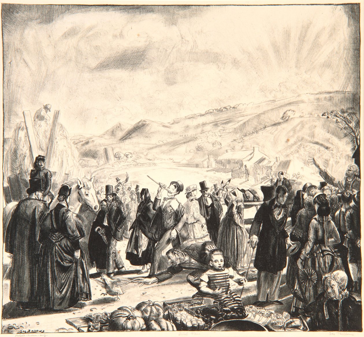 A feira irlandesa, 1923 (litografia) de George Wesley Bellows