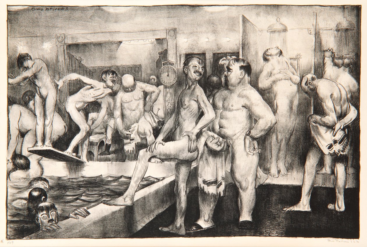 O banho de chuveiro, 1917 de George Wesley Bellows
