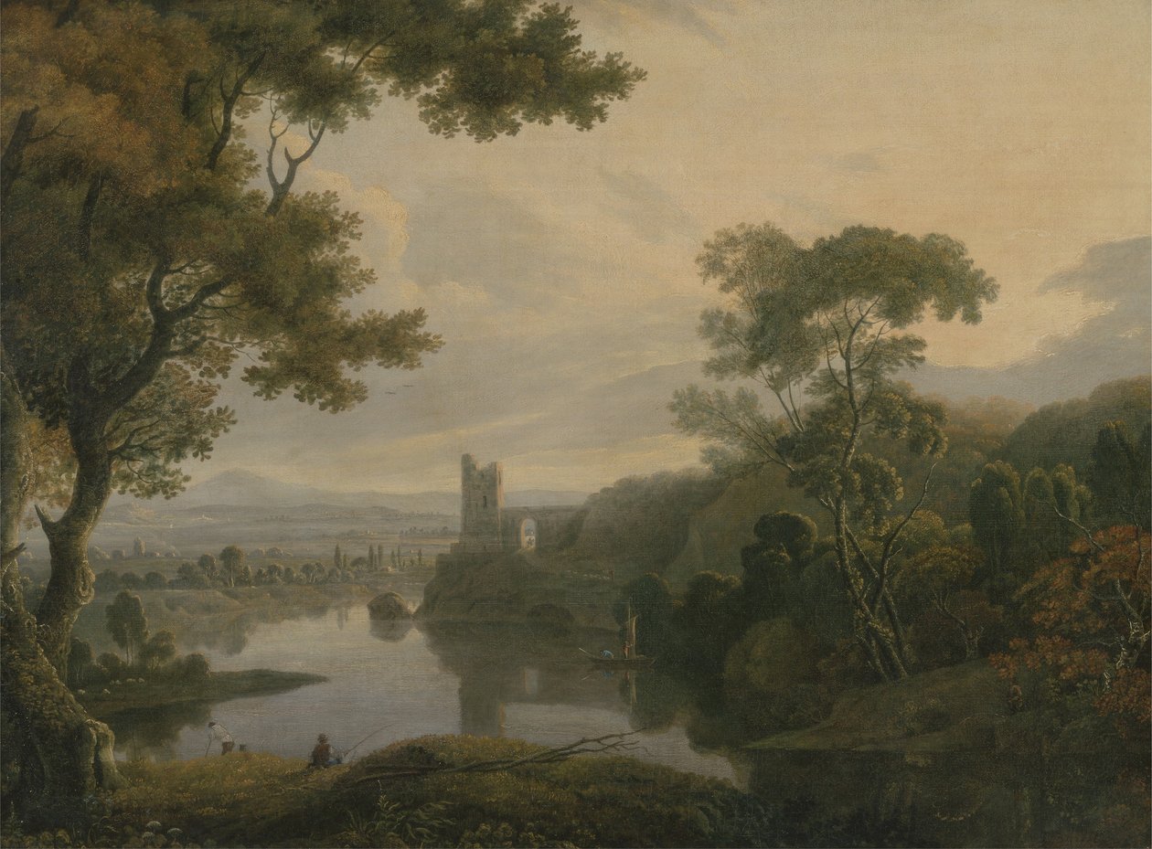 Paisagem do rio, 1773 de George the Elder Barret