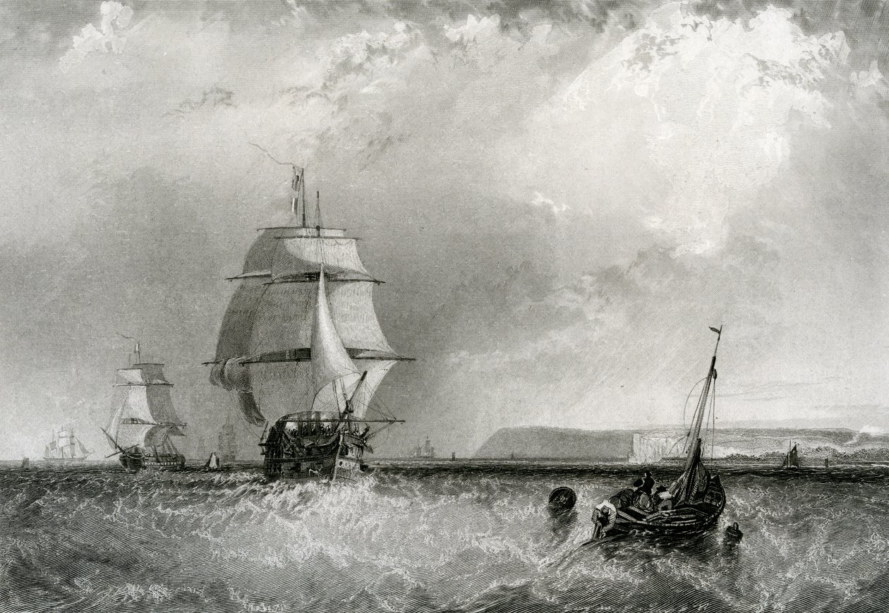 O North Foreland, gravado por R. Brandard, 1834 de George the Elder Chambers